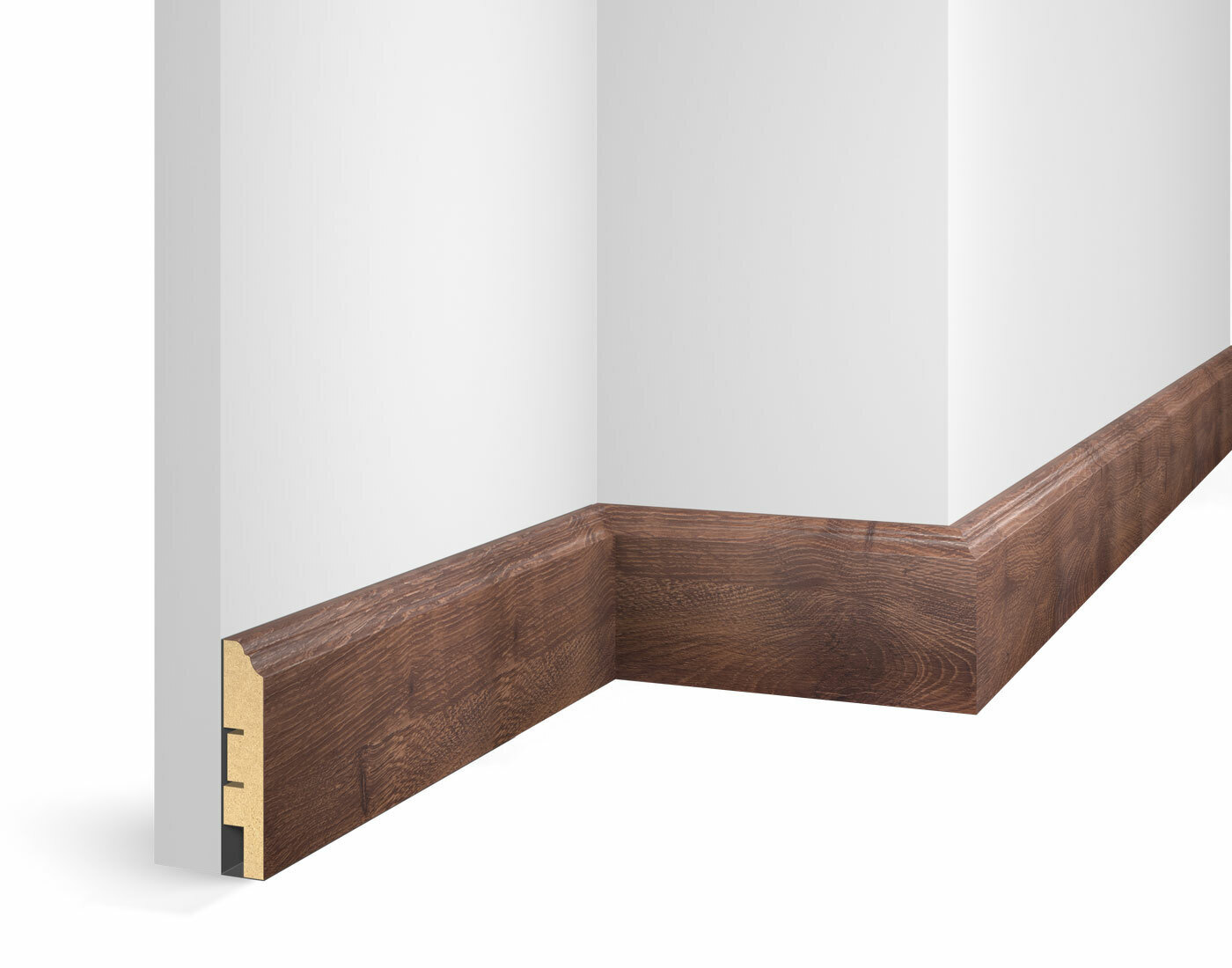 Плинтус МДФ Cosca Decor Экошпон WP07 Дуб Лава 2400×80×16